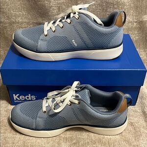 NWT in box Keds Bliss Blue Sneakers with White Accents